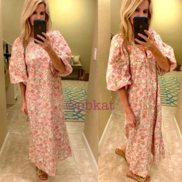 H&M Floral Spring Puff Sleeve Maxi Dress - Picture 6 of 13